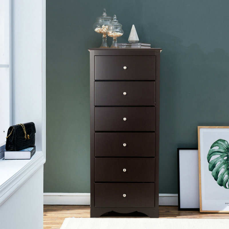 Badamo 23.5'' W 6 - Drawer Dresser, White