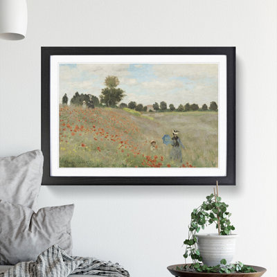 Poppy Field Vol.1 by Claude Monet - Framed Print