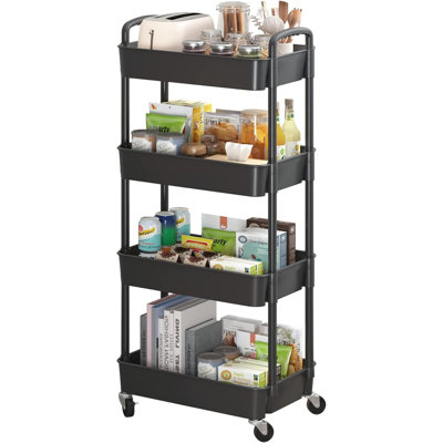 Plastic Rolling Utility Cart with