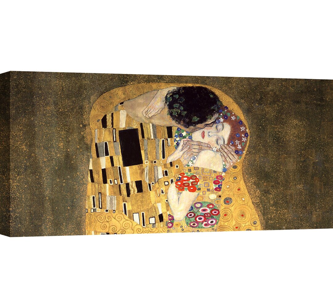 Leinwandbild Der Kuss (Detail) von Gustav Klimt