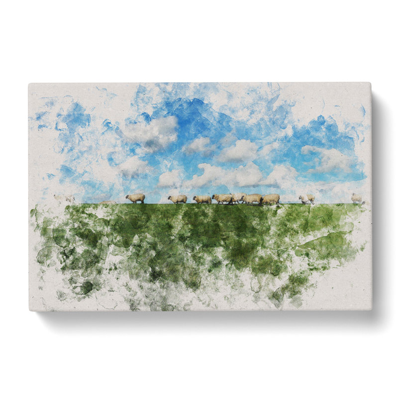 Flock of Sheep Vol.4 - Wrapped Canvas, 50cm H x 76cm W x 3cm D
