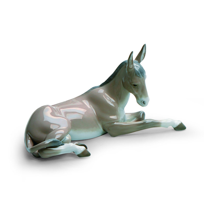 Donkey Figurine, Beige