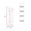 Armoire murale Cale, 4 tablettes, blanc
