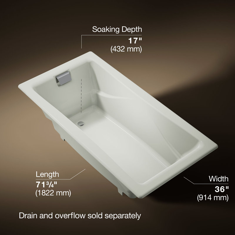 Tea-for-Two® 72" x 36" Soaking Bathtub, Dune