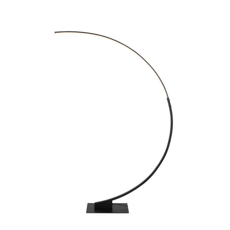 Lampe sur pied arquée à DEL 74 po Cortina, Noir