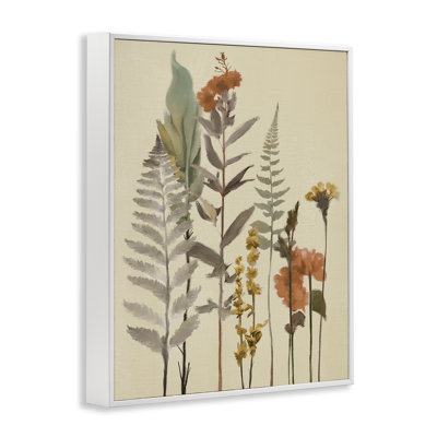 Automne botanique et fougères, giclée encadrée, conception par Elizabeth Medley
