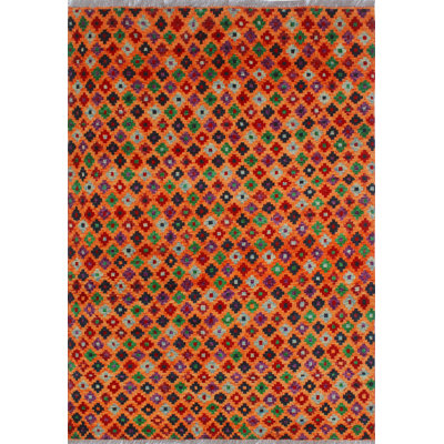 Tapis de la surface en laine 4 pi 8 po x 6 pi 6 po one-of-kind à la main noué la Altoona