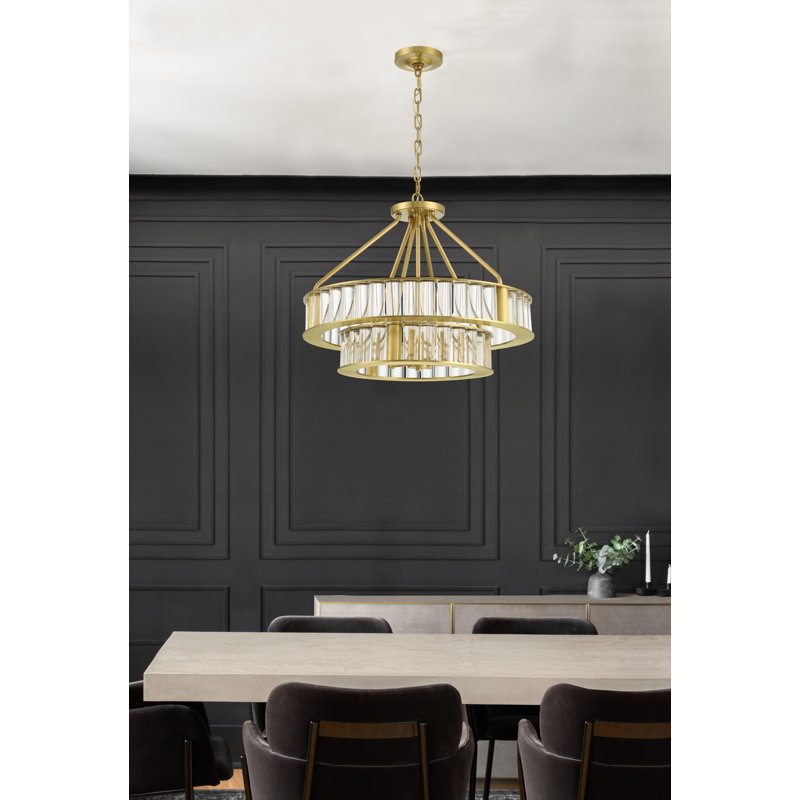 Cleburn 6 - Light Dimmable Tiered Chandelier