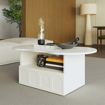 Table basse en forme de nuage - avec tiroirs et compartiments de rangement spacieux