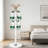 Heavy Duty Freestanding Coat Rack With 360 Degree Rotating Hooks And Natural Marble Base, Sturdy Steel Hall Tree Stand With 16 Hooks For Entryway, Living Room, And Office