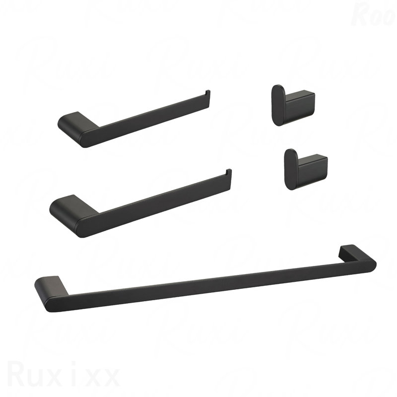 5- Piece Bathroom Hardware Set, Matte Black