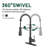 Single Handle Pull Down Kitchen Faucet with Touchless Sensor and Deck Plate-98664181