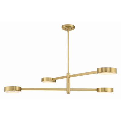 4 - Light Dimmable Modern Linear Chandelier