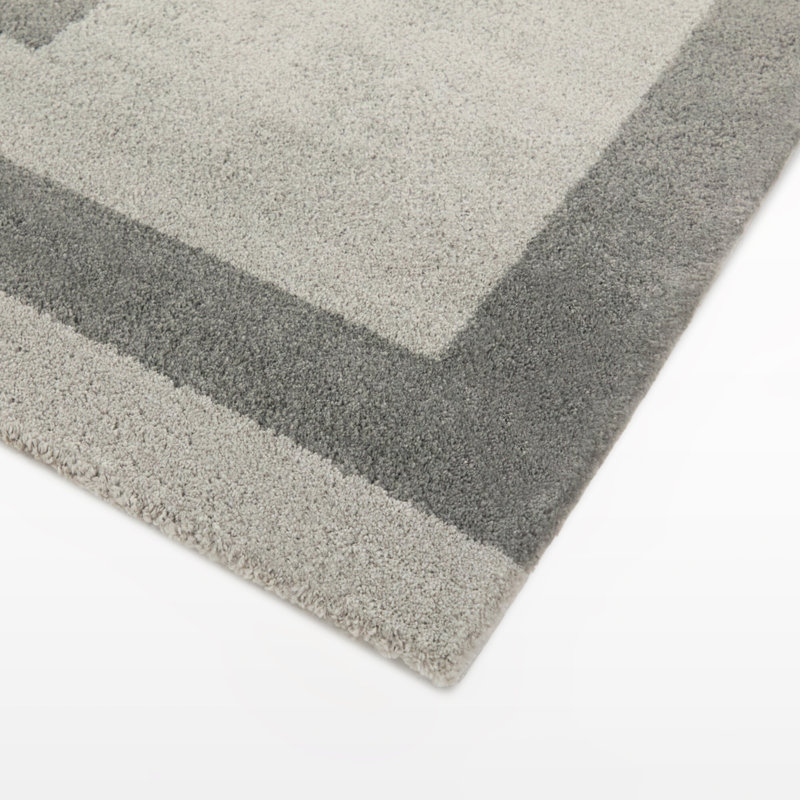 Hagberg Dark Grey/Light Grey Modern Geometric Area Rug, Rectangle 5'3" x 7'
