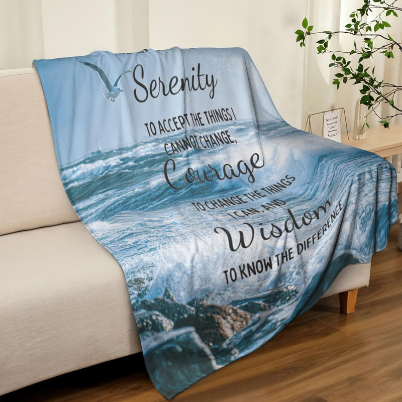 Coussin Serenity Prayer, L 40 po x l 30 po