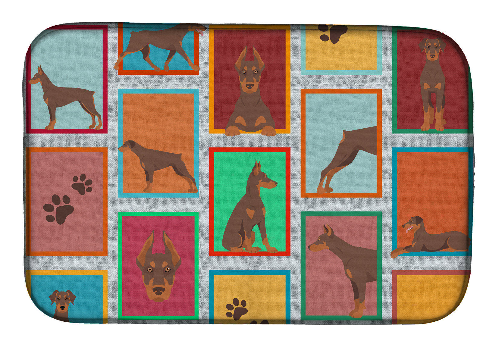 Carolines Treasures DAC1044DS812 12 X 8 In. Unisex Doberman Pinscher Fall Wall Or Door Hanging Prints