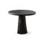 Table de salle à manger ronde noire en bois massif-1914406048