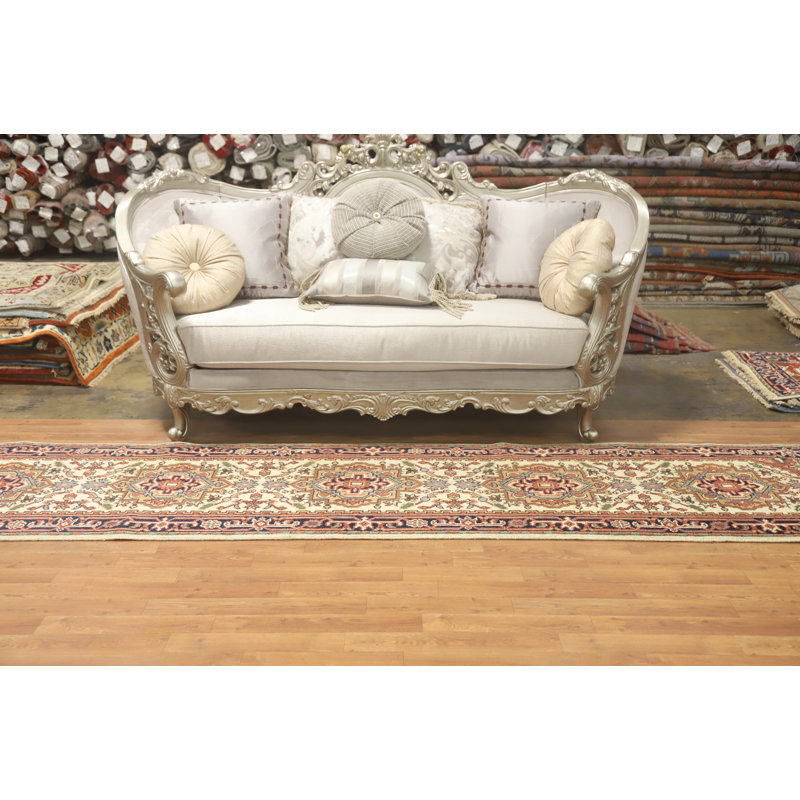 Tapis de couloir ivoire en laine 3 x 12
