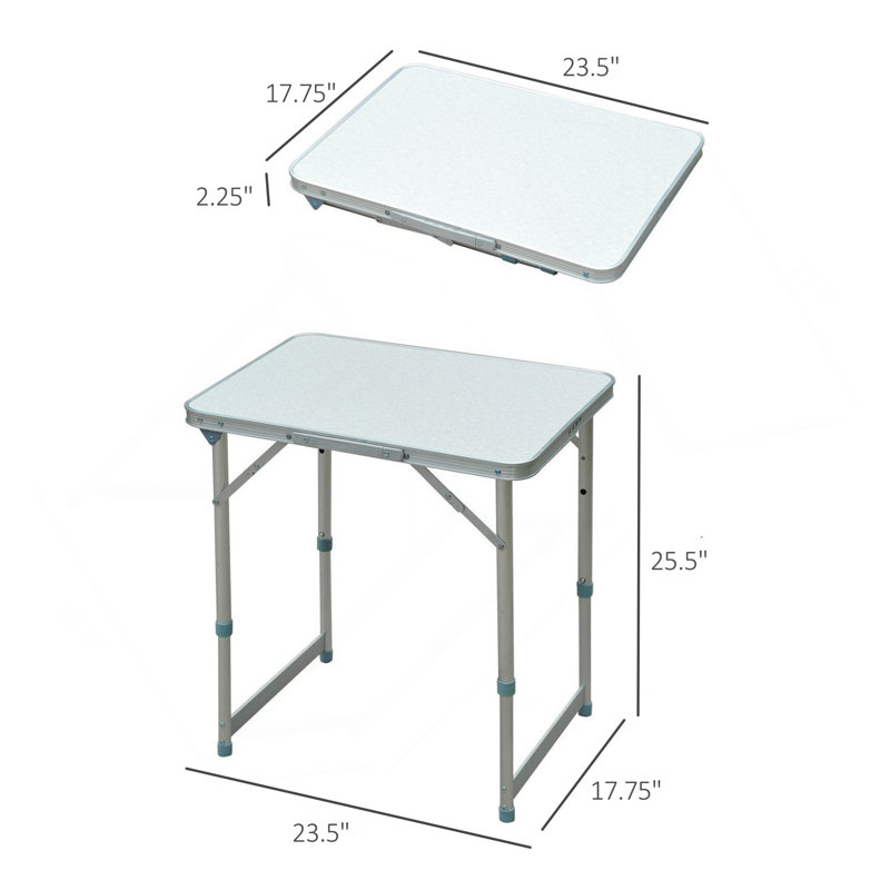 Table de camping portable, Argent
