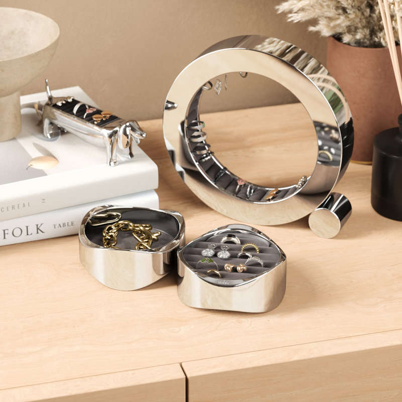 Wavy Jewelry Organizer in Chrome Finish