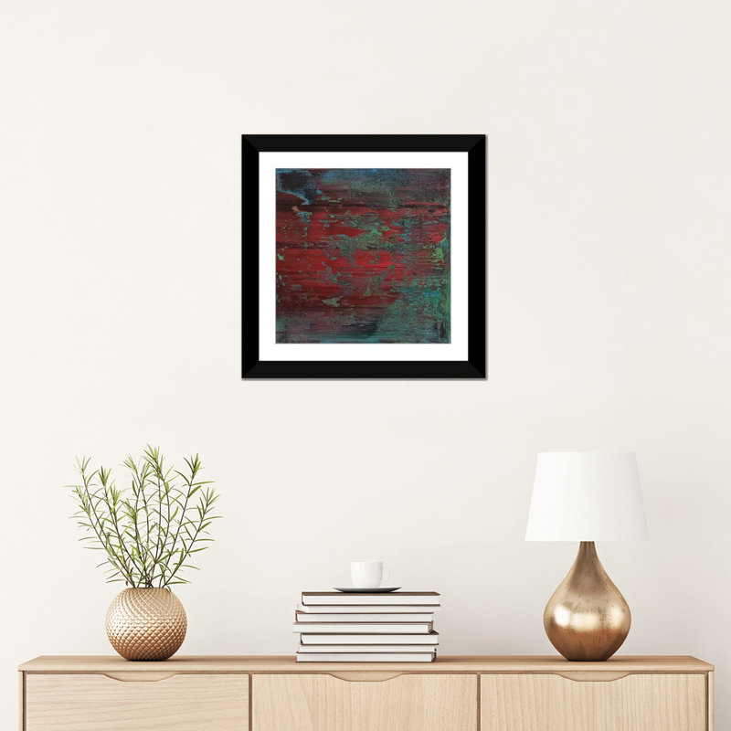 « mural 41 », reproduction sur toile, H 16 po x l 16 po x P 1 po, Papier d'art encadré noir, Blanc