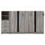 Lit escamotable simple avec tiroirs et lumière DEL, armoire-lit murale pliable, gris