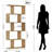 5-tier Geometric Bookcase, S-shaped Modern Bookshelf Set Of 2, 62.6" Tall Room Divider Book Shelf, Decorative Display Shelf-1232749704
