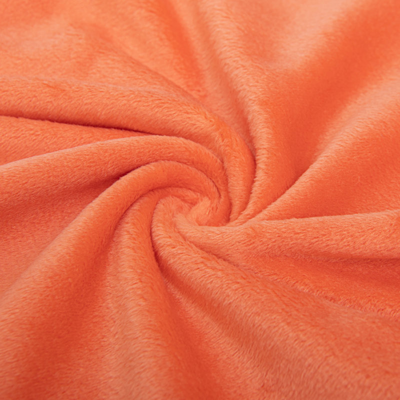Zippered Pillowcases, Luxury Velvet Flannel Pillow Cases, Super Soft - NTBAY, 20" x 30", Orange