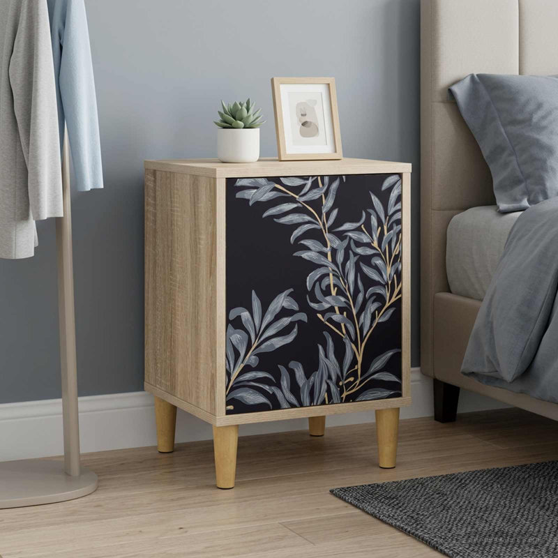 36cm W Engineered Wood Bedside Table