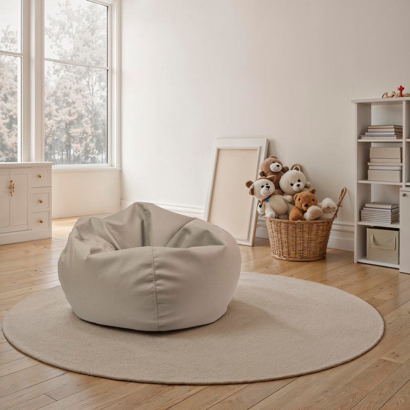 SoftScape Classic Adult Bean Bag, 19" H x 35" W x 35" D, Taupe
