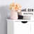 White Bathroom Cabinet With Adjustable Shelf And 4 Slatted Drawers - For Home Use Storage In Drawers,