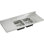 Lustertone 66" L x 25" W Double Basin Drop-In Kitchen Sink