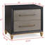 Table de chevet en bois brossé 1pc