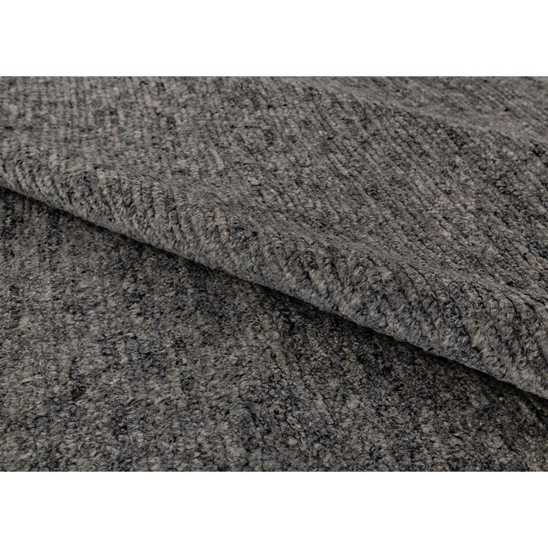 Wool Area Rug in Dark Gray, Rectangle 12' x 15'