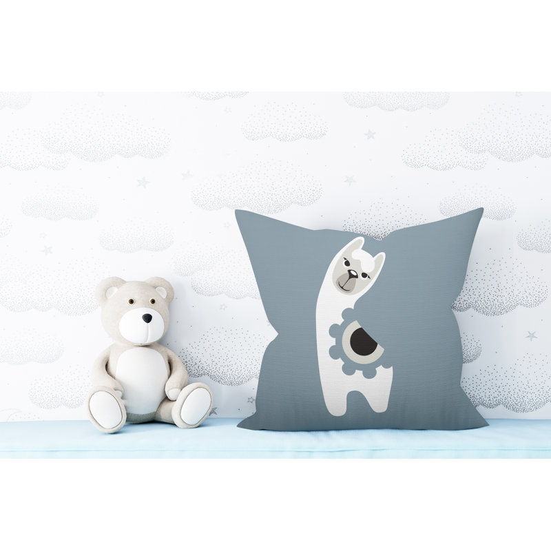 Coussin Inkie, 17 po x 17 po, Gris, Carré