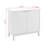 Mid-Century Modern 2 Door Storage Cabinet With Fluted Fronts And Brass Handles,  For Entryways And Dining Rooms-779489880