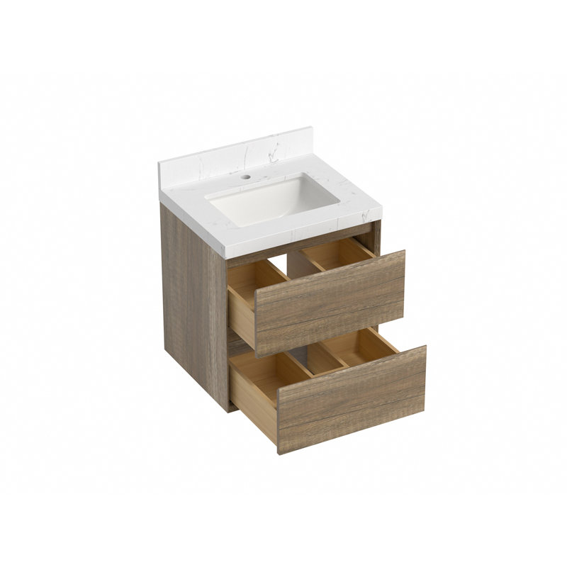 Meuble-lavabo mural 24 po avec lavabo, 24"