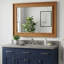Miroir décoratif en bois massif de style jaunâtre rectangulaire de 20 po x 30 po, pour maison de campagne, salle de bain, décoration intérieure, vestibule