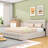 Queen Size Upholstered Platform Bed with Tufted Headboard, Twin XL Trundle and Dual Drawers-1009681696