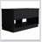 Hamilton Storage Bench, Two Open Shelves, Two Drawers -Black