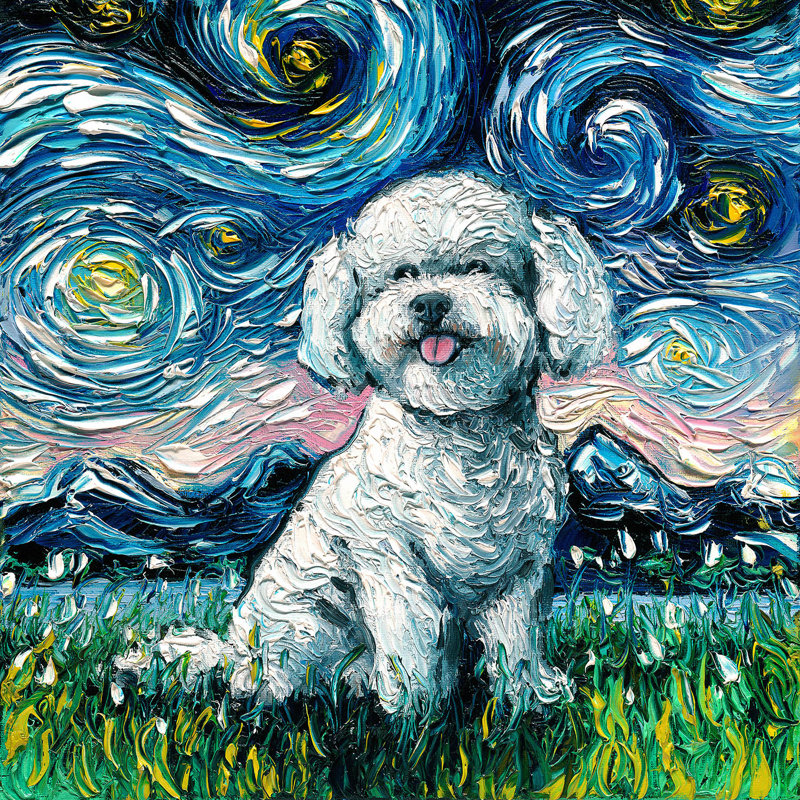 Ensembles de housses de couette DiaNoche en microfibre par Aja Ann - Bichon frisé