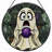 12"H Ghost House Stained Glass Window Panel