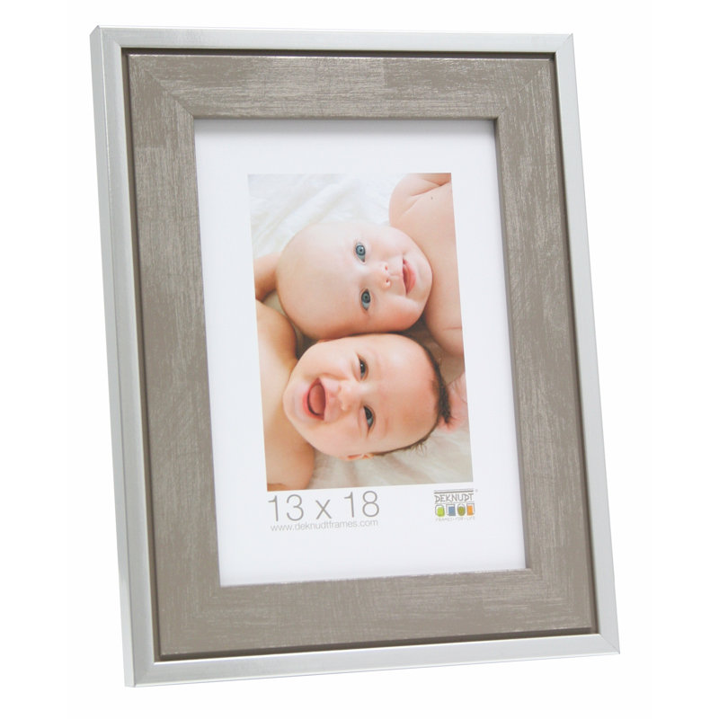 Wood Bevelled Picture Frame, Grey, 15.6" x 23.4"
