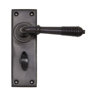 Reeded Bathroom Door Handle Kit