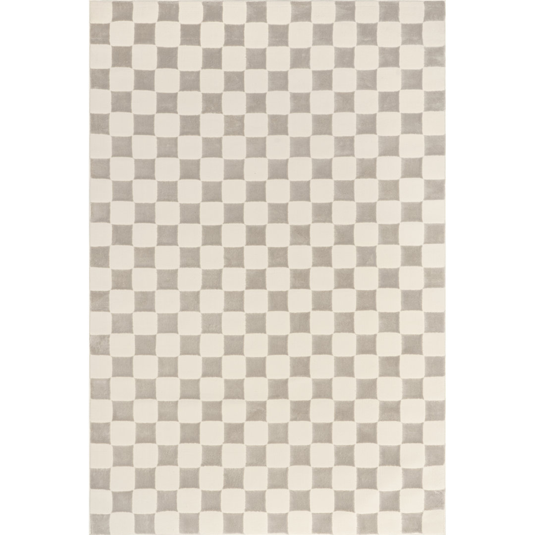 Alaiya Checkered Machine Washable Area Rug Latitude Run® Rug 