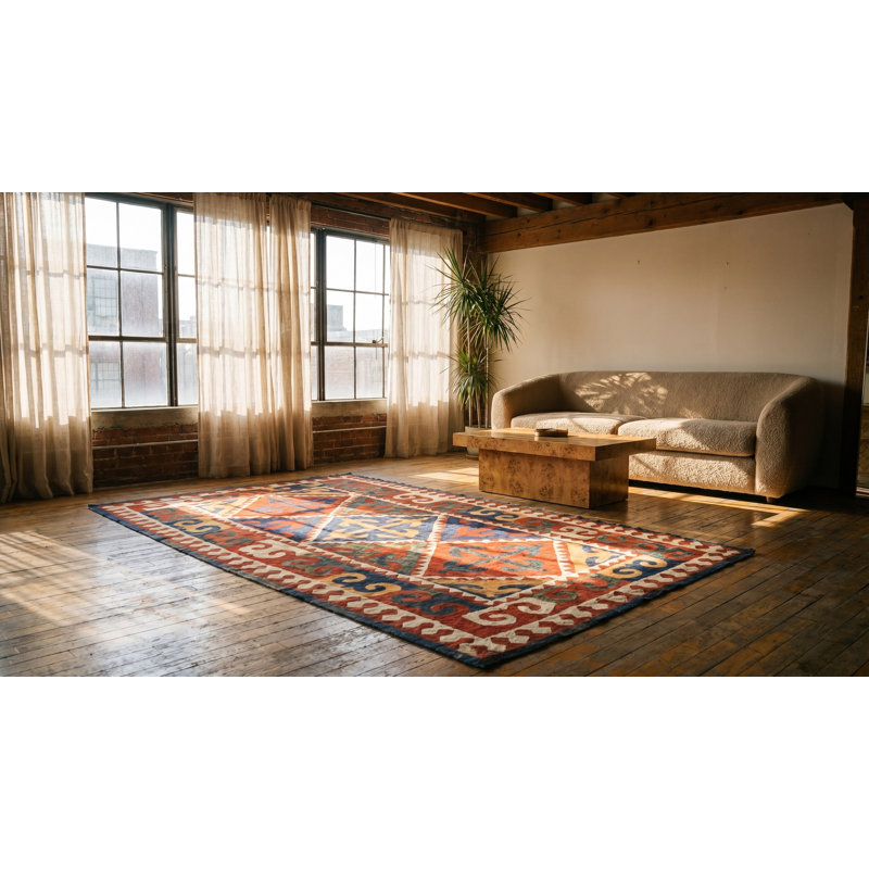 Antique Shyrdak Kerghiz Flat Weave Rug