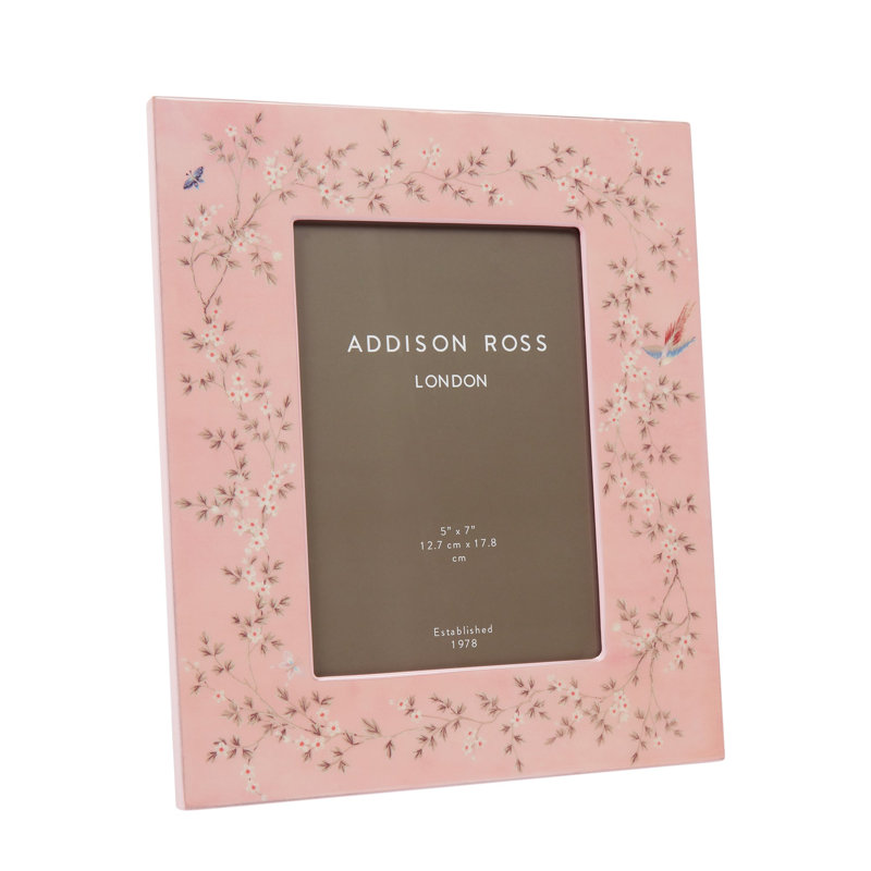 Chinoiserie Glass Picture Frame, Pink