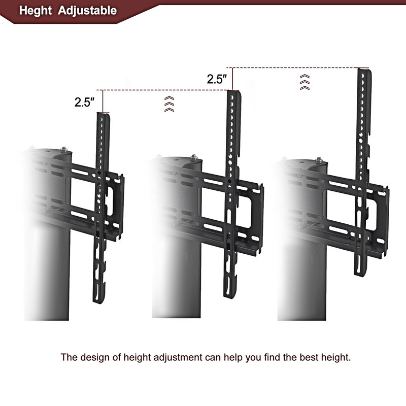 Swivel 3-Tier Multi-Function Tv Stand, Media Cabinet