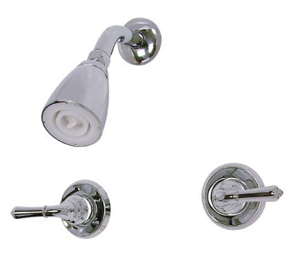 Robinet de douche de baignoire à inverseur avec poignées leviers en métal Magellan