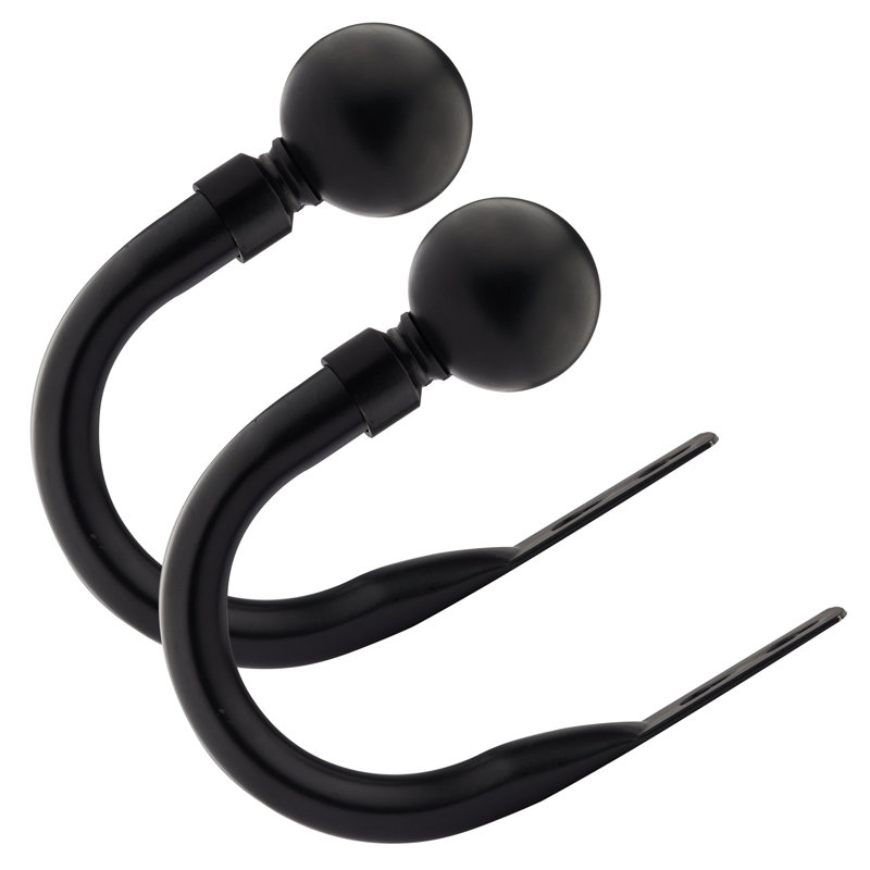 Abe 20cm Curtain Holdback, Matt Black